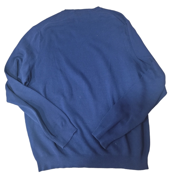 Polo Ralph Lauren Men Long Sleeve Pullover Navy Sweater Pima Cotton - Picture 2 of 4